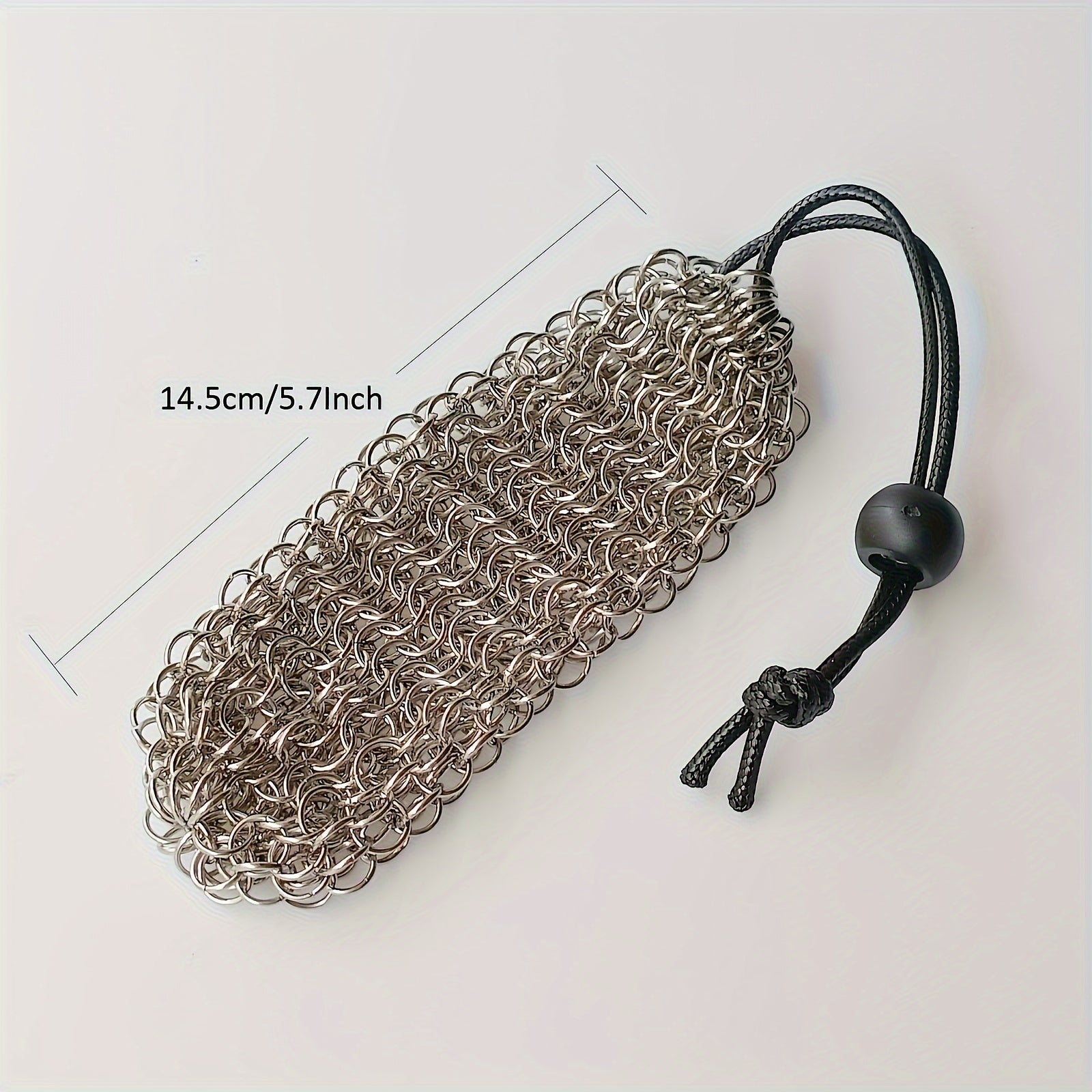 Stainless Steel Chain Dice Storage Bag - Durable Container for Any Occasion