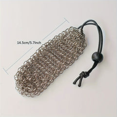 Stainless Steel Chain Dice Storage Bag - Durable Container for Any Occasion