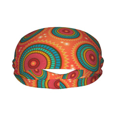 Vibrant Hippie Unisex Headband Sweat Wicking Stretchy Polyester Yoga Gym