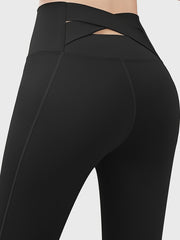 High Waist Cross Waist Back Seamless Leggings