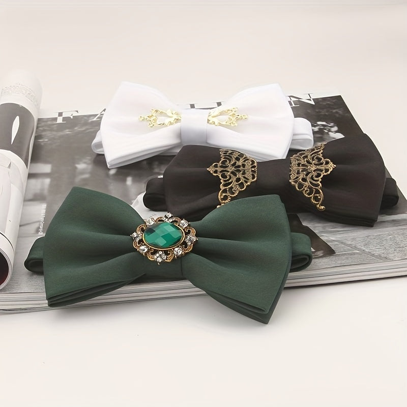 Men's Artificial Gemstone Bow Tie Wedding Banquet Suit Accessories