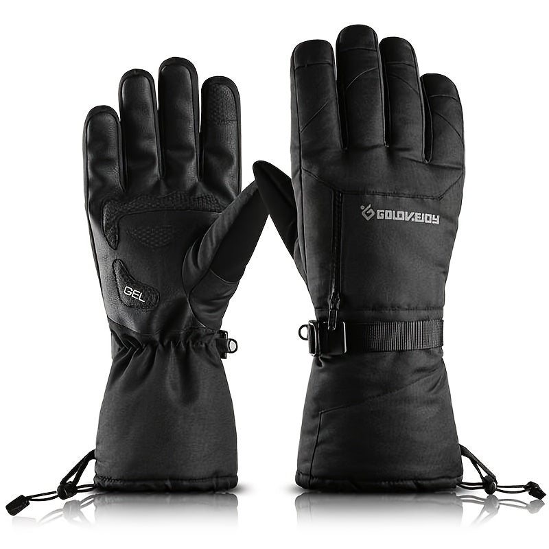 Waterproof Ski Gloves with Pocket for Men and Women