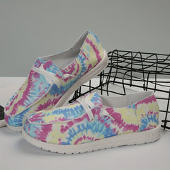 Women's Tie Dye Canvas Low Top Sneakers