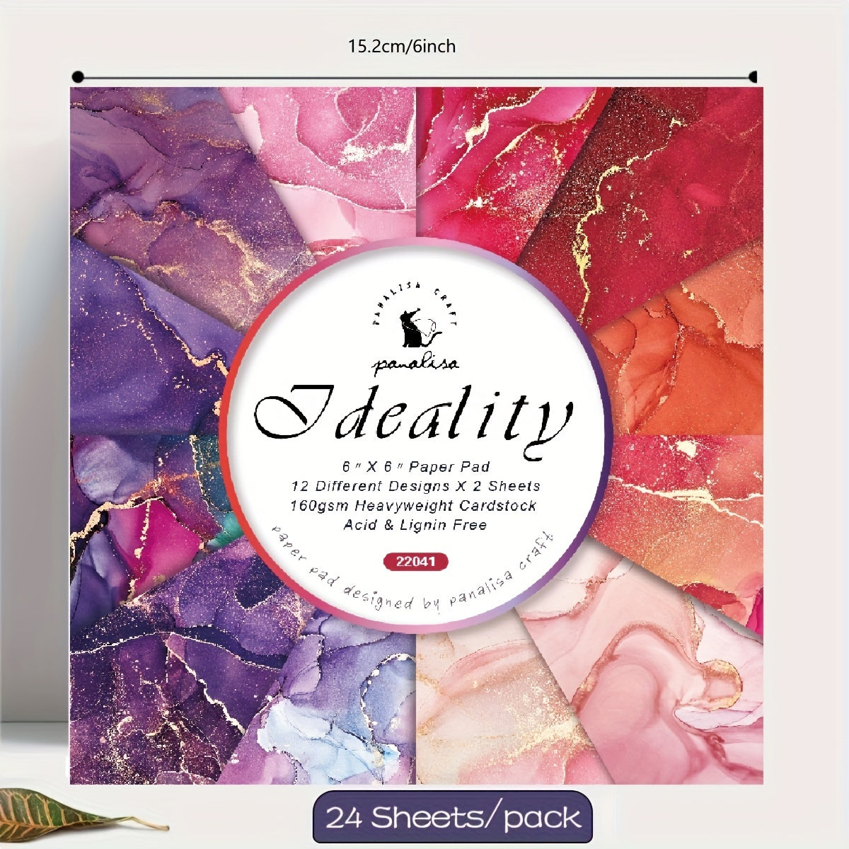 6 Inch Pattern Paper for DIY Photo Album Scrapbook - Foil Colors