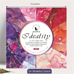 6 Inch Pattern Paper for DIY Photo Album Scrapbook - Foil Colors