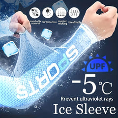 Sports Sunscreen Ice Sleeves Gradient Elastic UV Protection Arm Guard