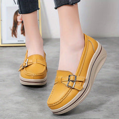 Platform Loafers Slip On Shoes Non Slip Outdoor Casual Shoes