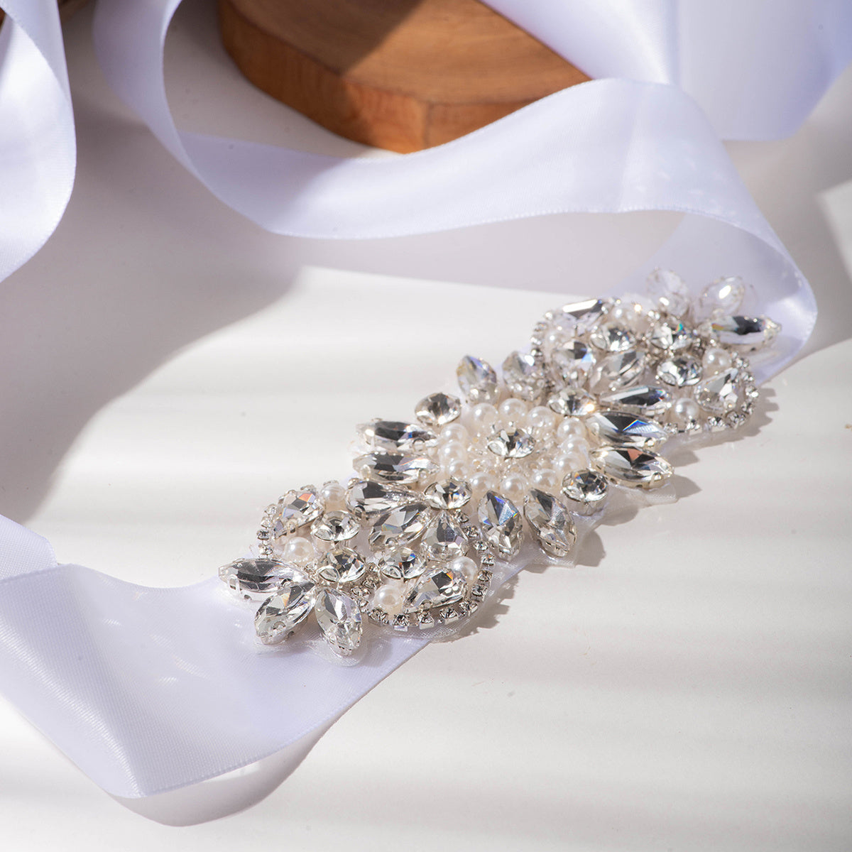 Crystal & Pearl Bridal Belt Wedding Accessory