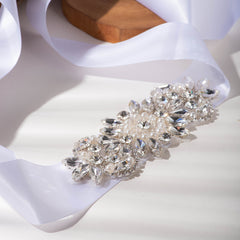 Crystal & Pearl Bridal Belt Wedding Accessory