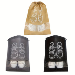 6pcs Portable Shoe Drawstring Storage Bag Non Woven Fabric Shoe Bag