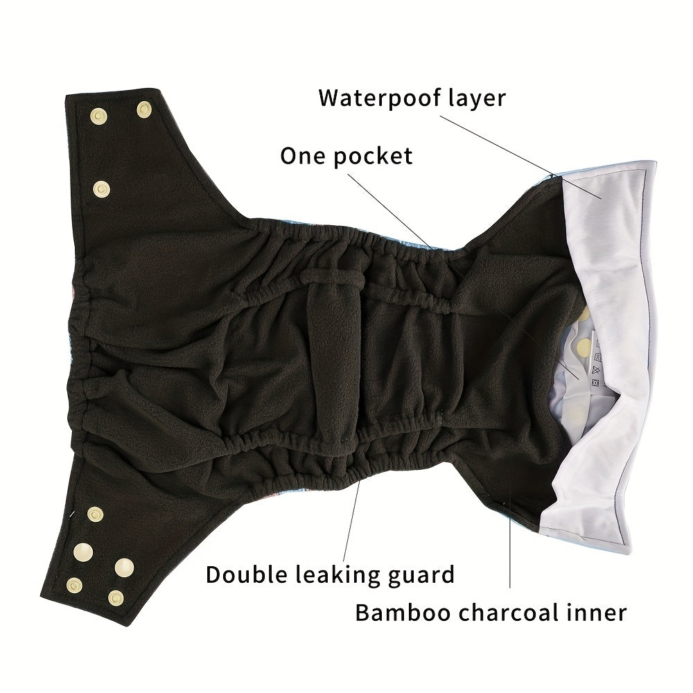 Waterproof Bamboo Charcoal Baby Cloth Diaper Adjustable Nappy