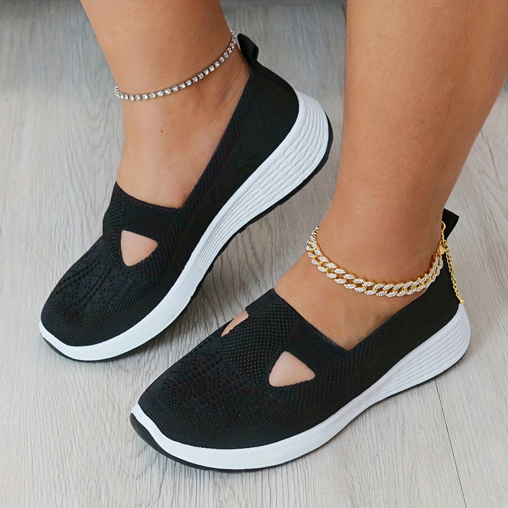 Women's Casual Breathable Knit Slip-On Sneakers