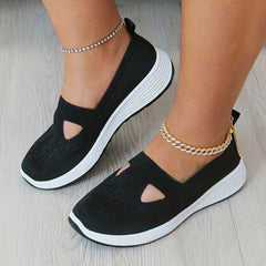 Women's Casual Breathable Knit Slip-On Sneakers