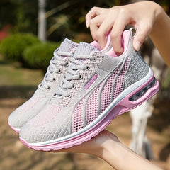 Women's Lace Up Running Shoes with Air Cushion - Outdoor Training Footwear