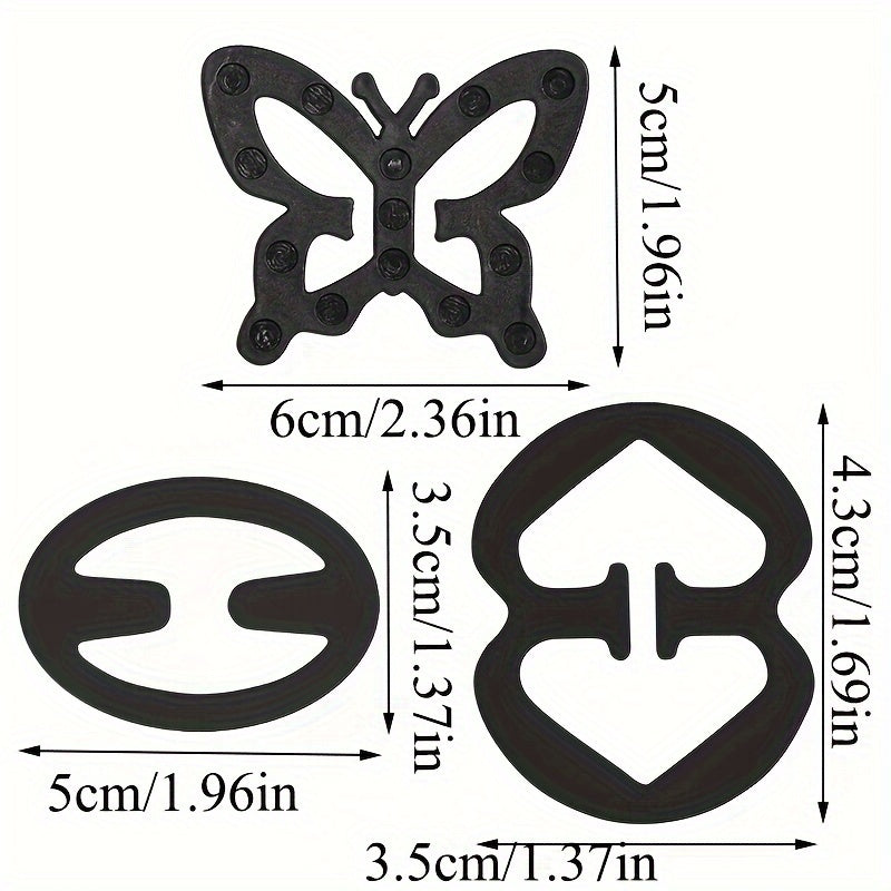 12pcs Invisible Bra Strap Clips Non slip Buckles for Braless Look