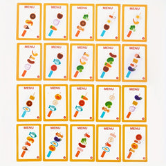 Wooden BBQ Grill Playset with Realistic Food Toys