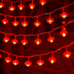 Chinese Knot Fu Character String Lights for Year Arrangement