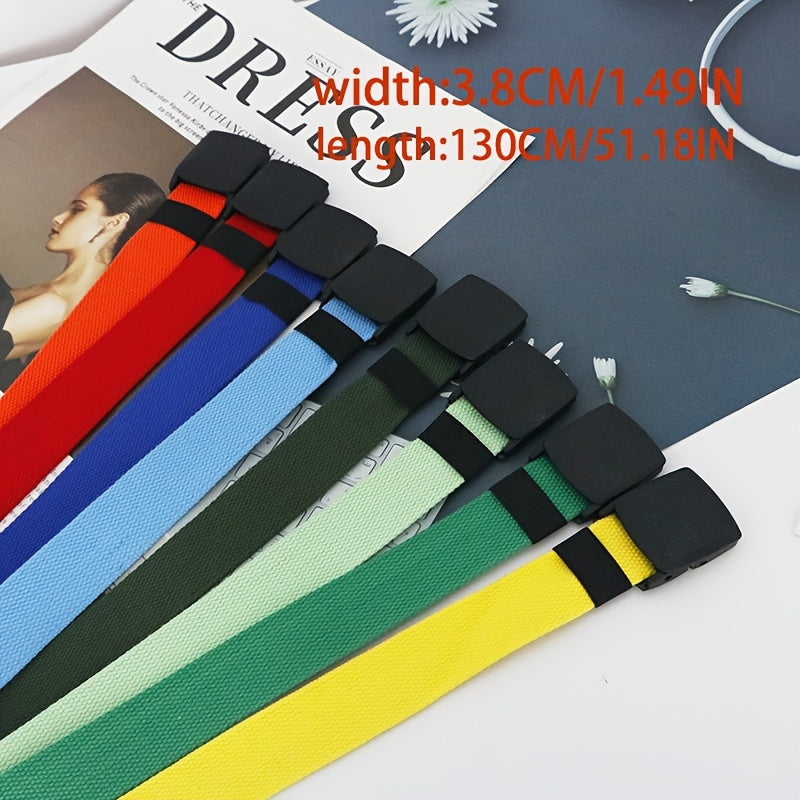Metal Canvas Belt Width Hypoallergenic Trouser Belt For Women