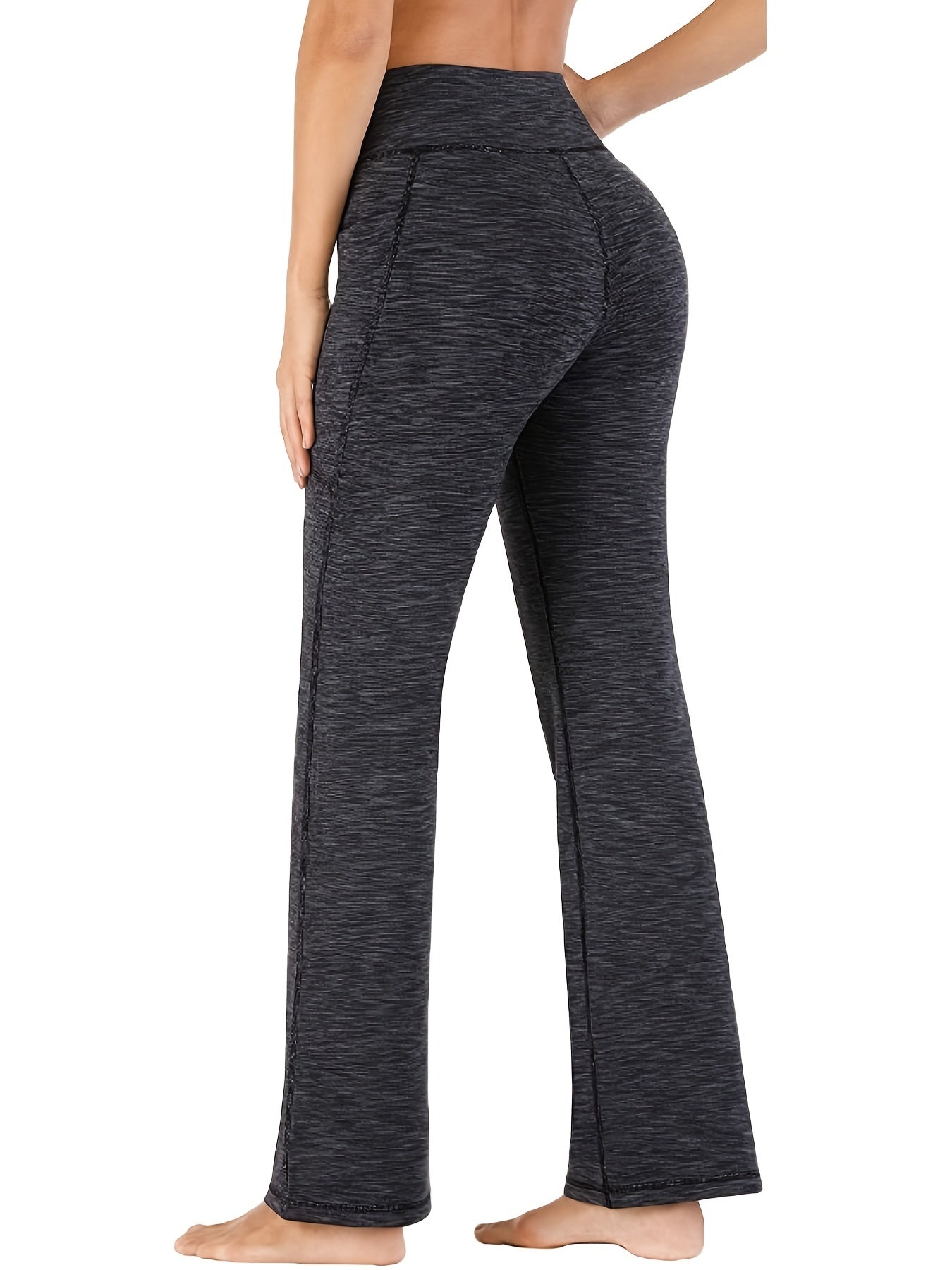 High Waist Bootcut Yoga Leggings with Pocket