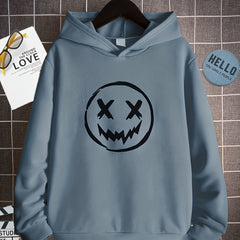 Boy's Dizzy Face Print Hoodie Long Sleeve Top Pullover Sports