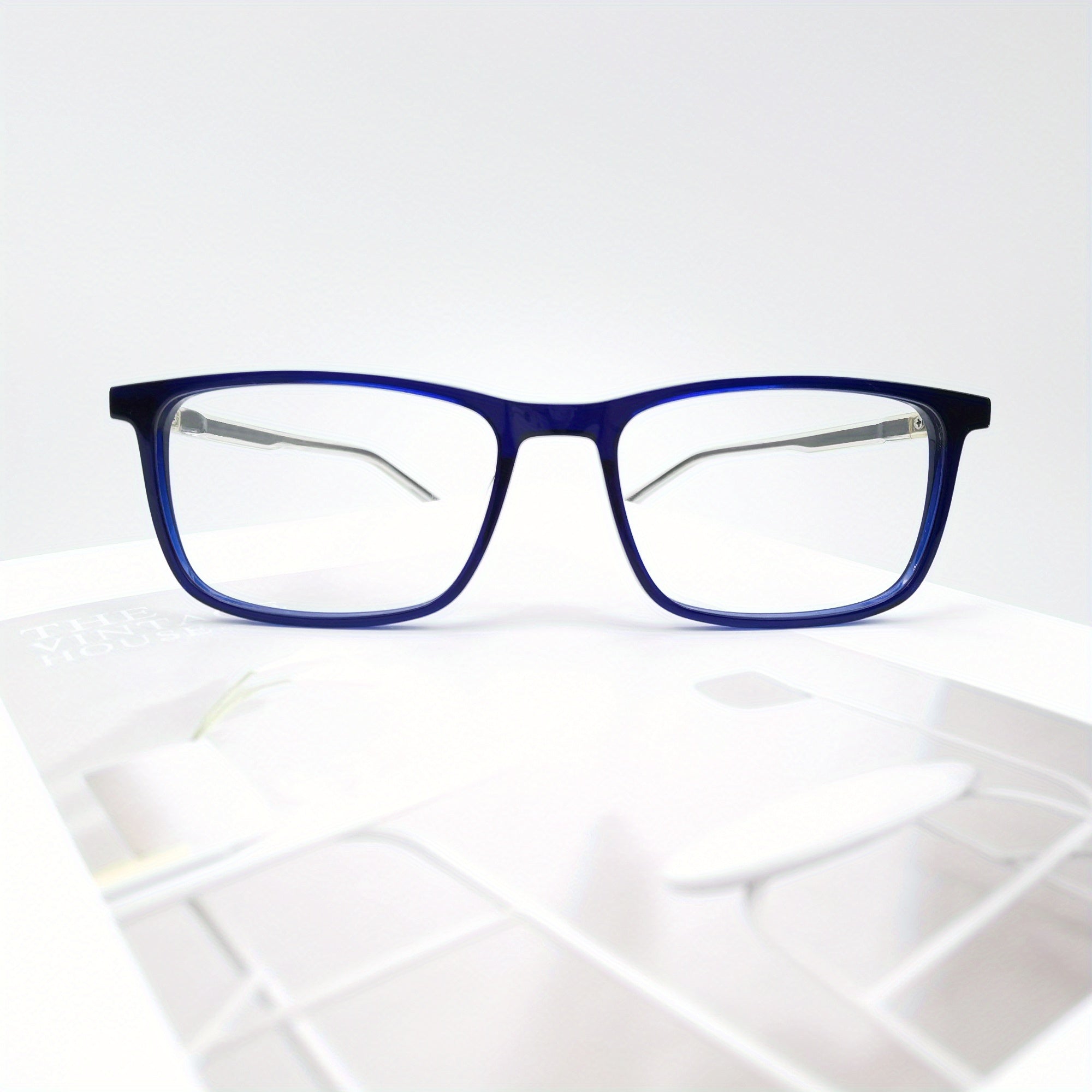 Men's Rectangle Frame Light Glasses Classic Computer Glasses