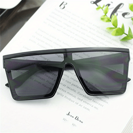 Square One piece Sunglasses For Women Men Large Mirrored UV400 Sun Shades