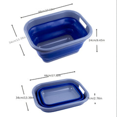Foldable Storage Basket Outdoor Picnic Food Organizer