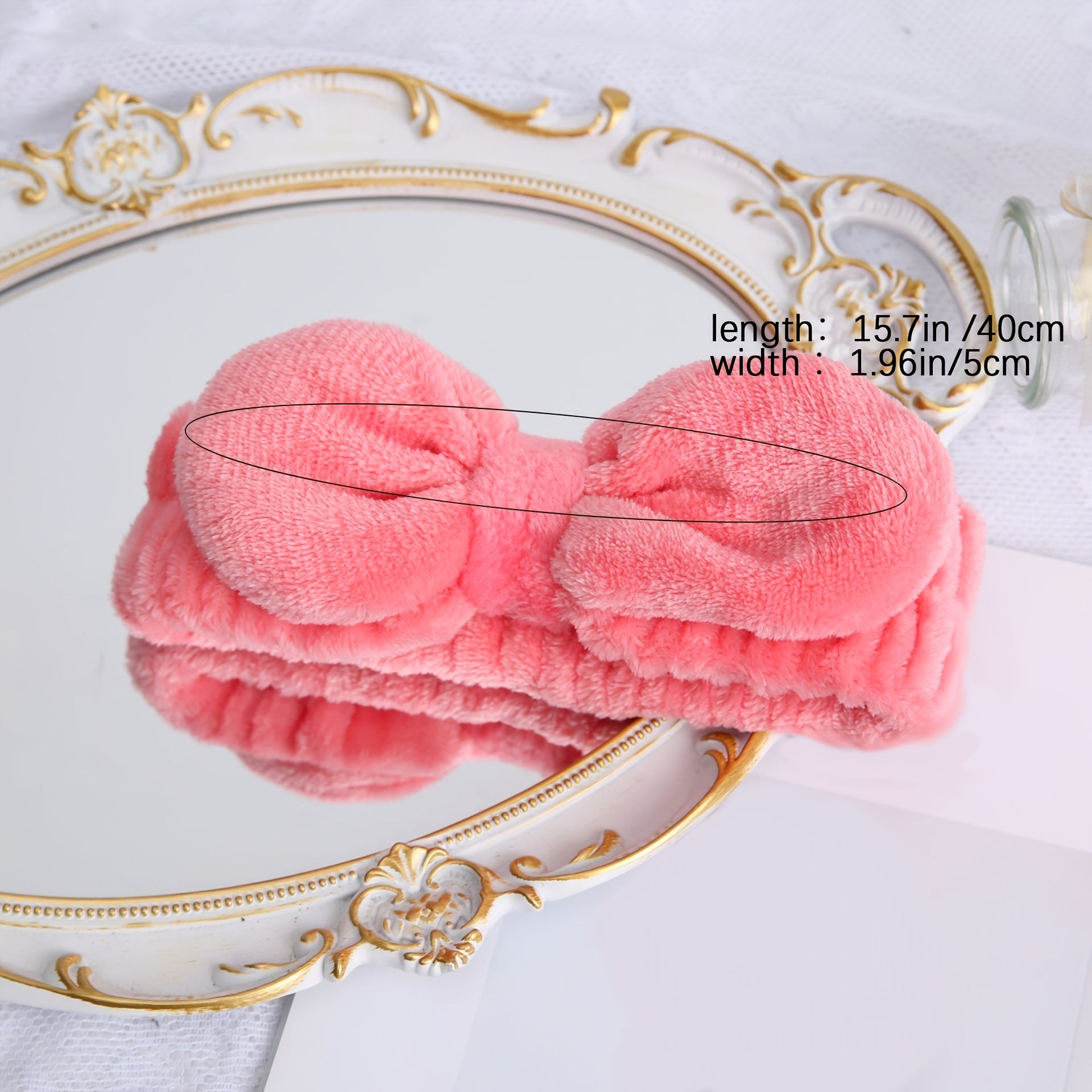 Coral Fleece Headband Bow Hair Band for Women