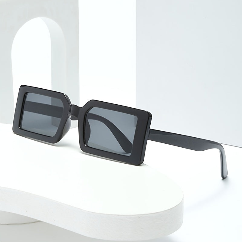 Square Small Thick Frame Sunglasses Solid Outdoor Sunshade Glasses