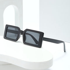Square Small Thick Frame Sunglasses Solid Outdoor Sunshade Glasses