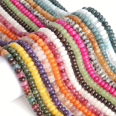 8x5mm Abacus Shape Jade Stone Beads for Jewelry Making