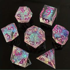 7pcs Sharp Resin Dice Set for Board Game Entertainment