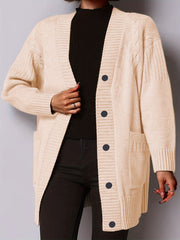 Casual Cardigan Solid Long Sleeve Button Up Sweater Cardigan