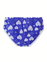 Girl's Triangle Panties Cartoon Pattern Elastic Waist Underwear