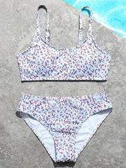 Leopard Print Bikini Set Girls Bathing Suit Summer Beach Vacation Gift