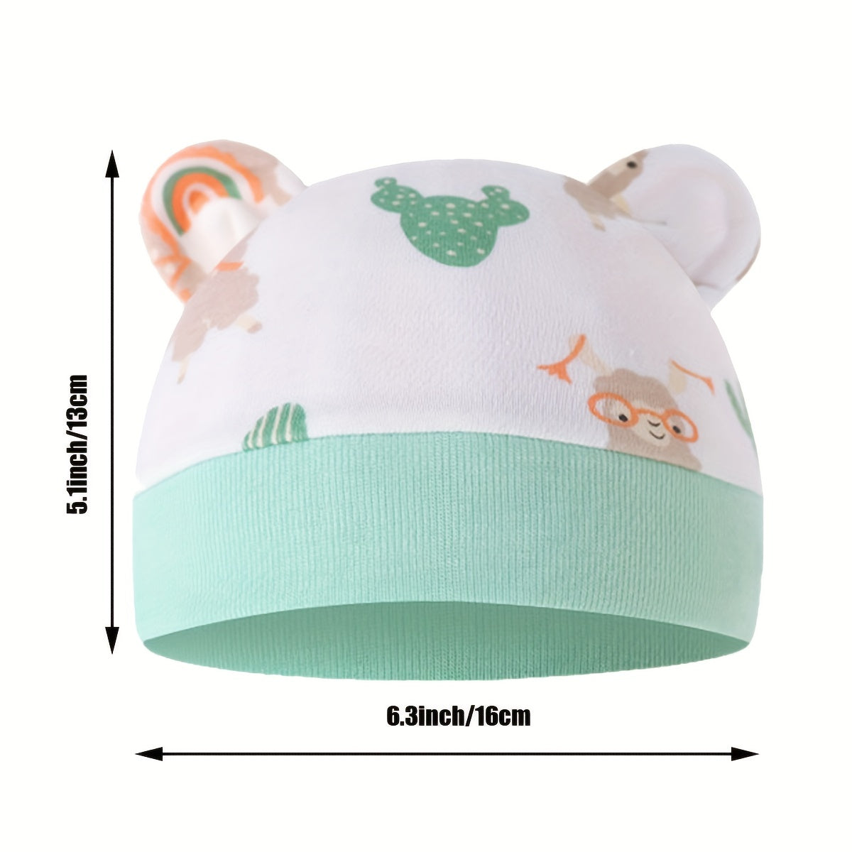 4 Pack Cartoon Ear Hats for Babies & Kids Soft & Breathable Comfort