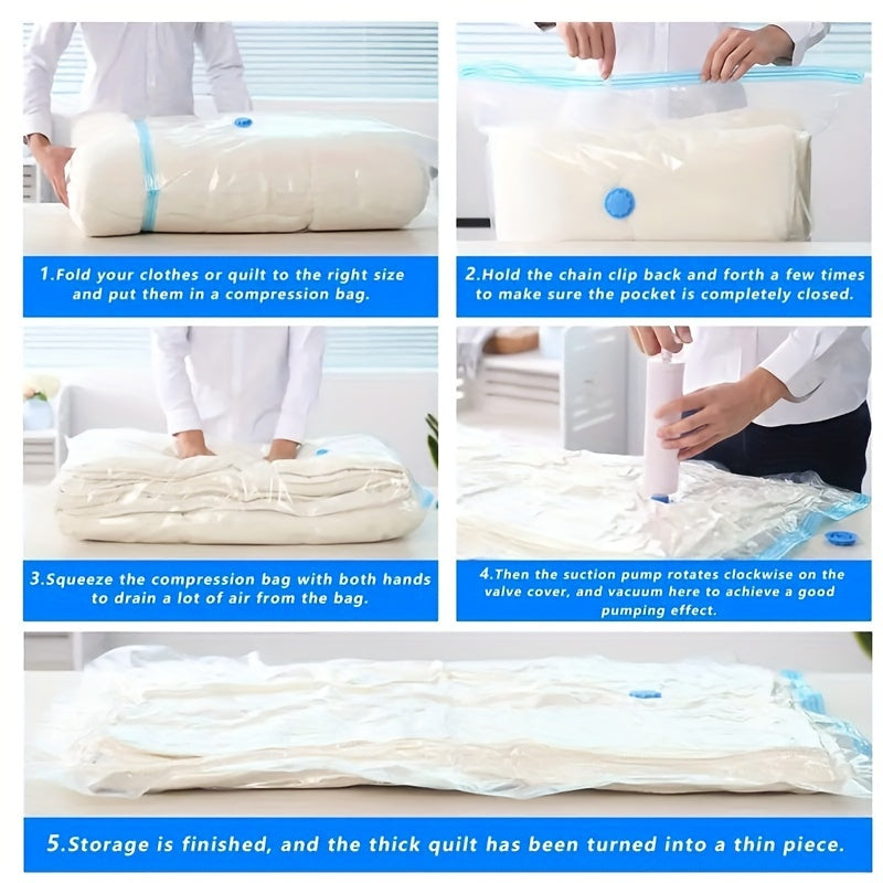 1PC Pump 1pc 4pcs Vacuum Storage Bags Space Save Compression Travel Seal Sacks