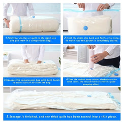 1PC Pump 1pc 4pcs Vacuum Storage Bags Space Save Compression Travel Seal Sacks