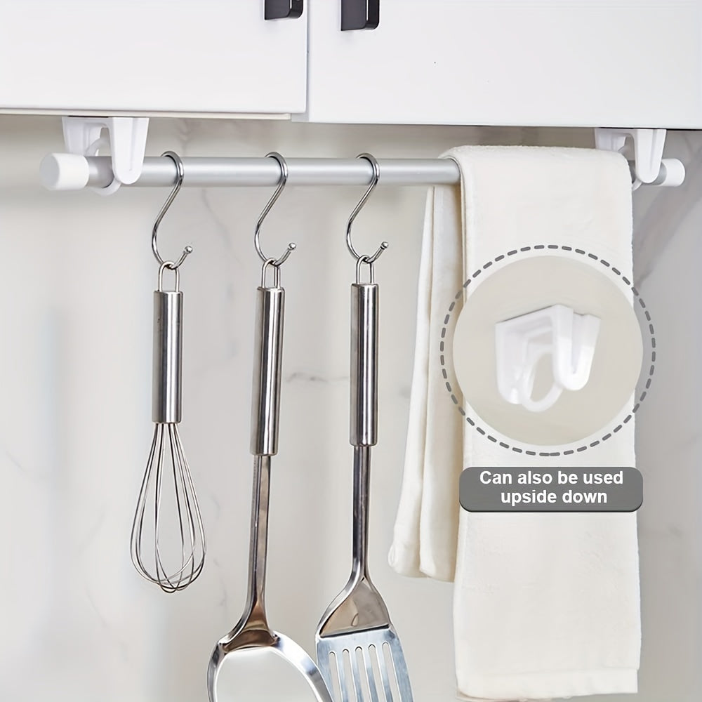 2pcs Punch Curtain Rod Holder Self Adhesive Clothes Rail Bracket