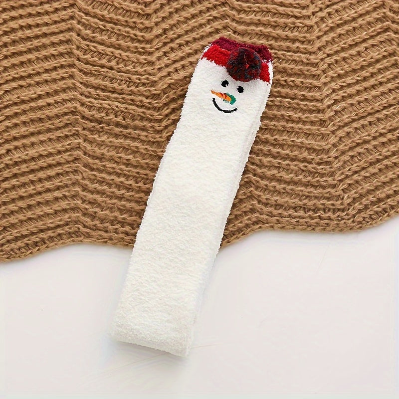 Christmas Snowman Fuzzy Socks & Over The Knee Socks Women's Stockings