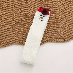 Christmas Snowman Fuzzy Socks & Over The Knee Socks Women's Stockings