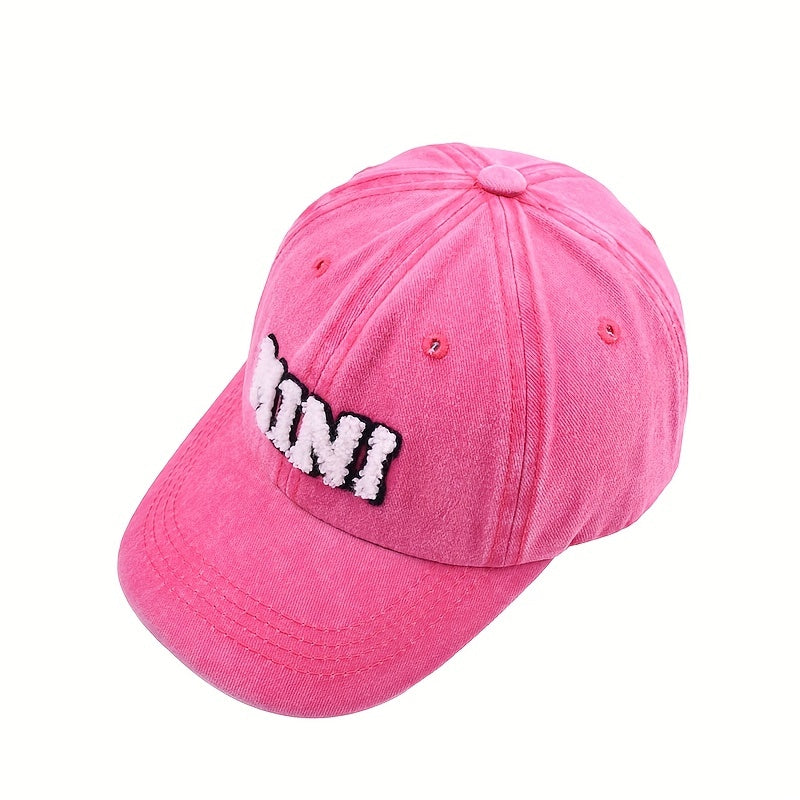 Adjustable Parent Child Baseball Caps With Mini And Mama Letter Embroidery