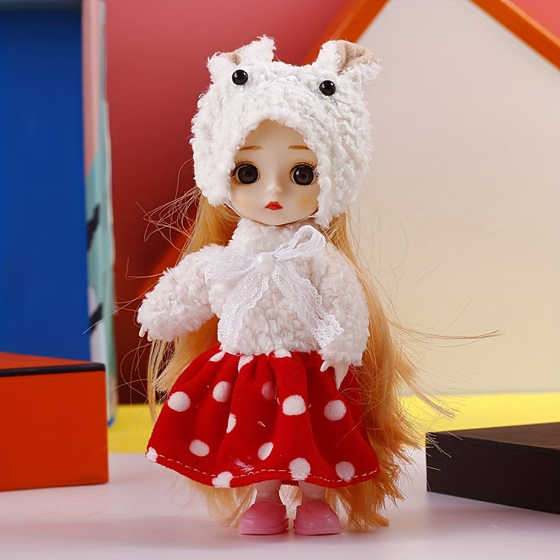 Lovely Couple Dolls Christmas Gift Decoration Movable Simulative Joint Dolls Set