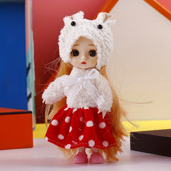 Lovely Couple Dolls Christmas Gift Decoration Movable Simulative Joint Dolls Set