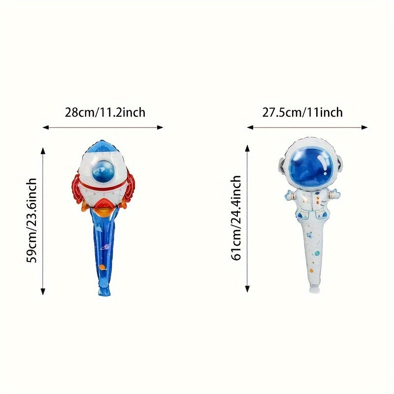 4pcs Astronaut Rocket Balloon Space Theme Birthday Party Favors