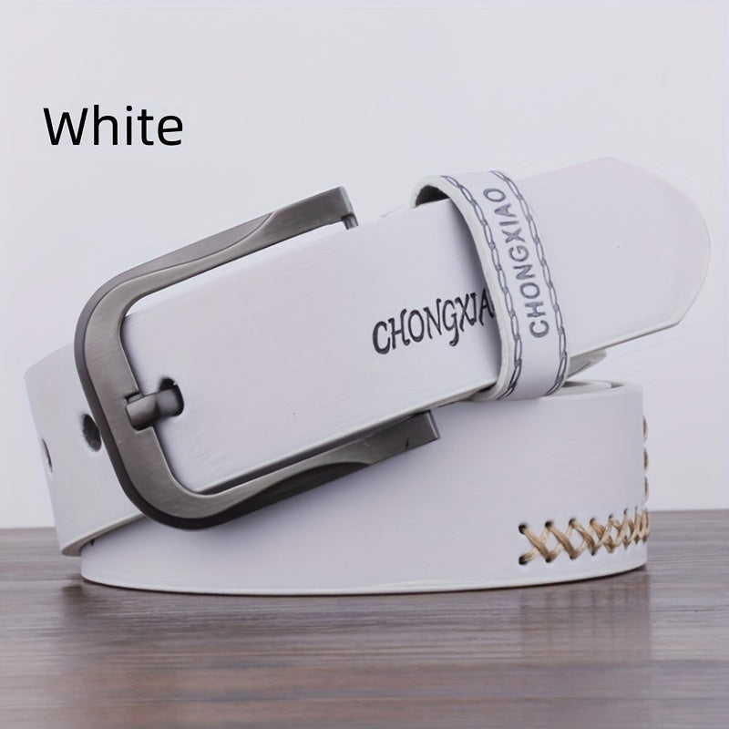 Men's Casual Alloy Pin Buckle Jeans Belt Western Cowboy Style Leather Belt