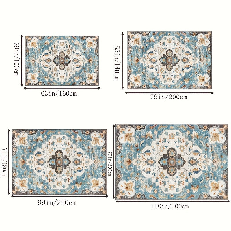 Bohemian Area Rug Washable Anti-Skid Carpet