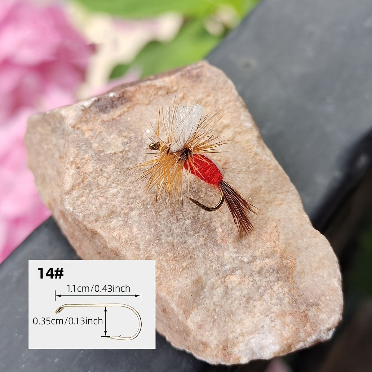1pc Red Humpy Bionic Fly Fishing Lure Dry Fly Fishing Tackle