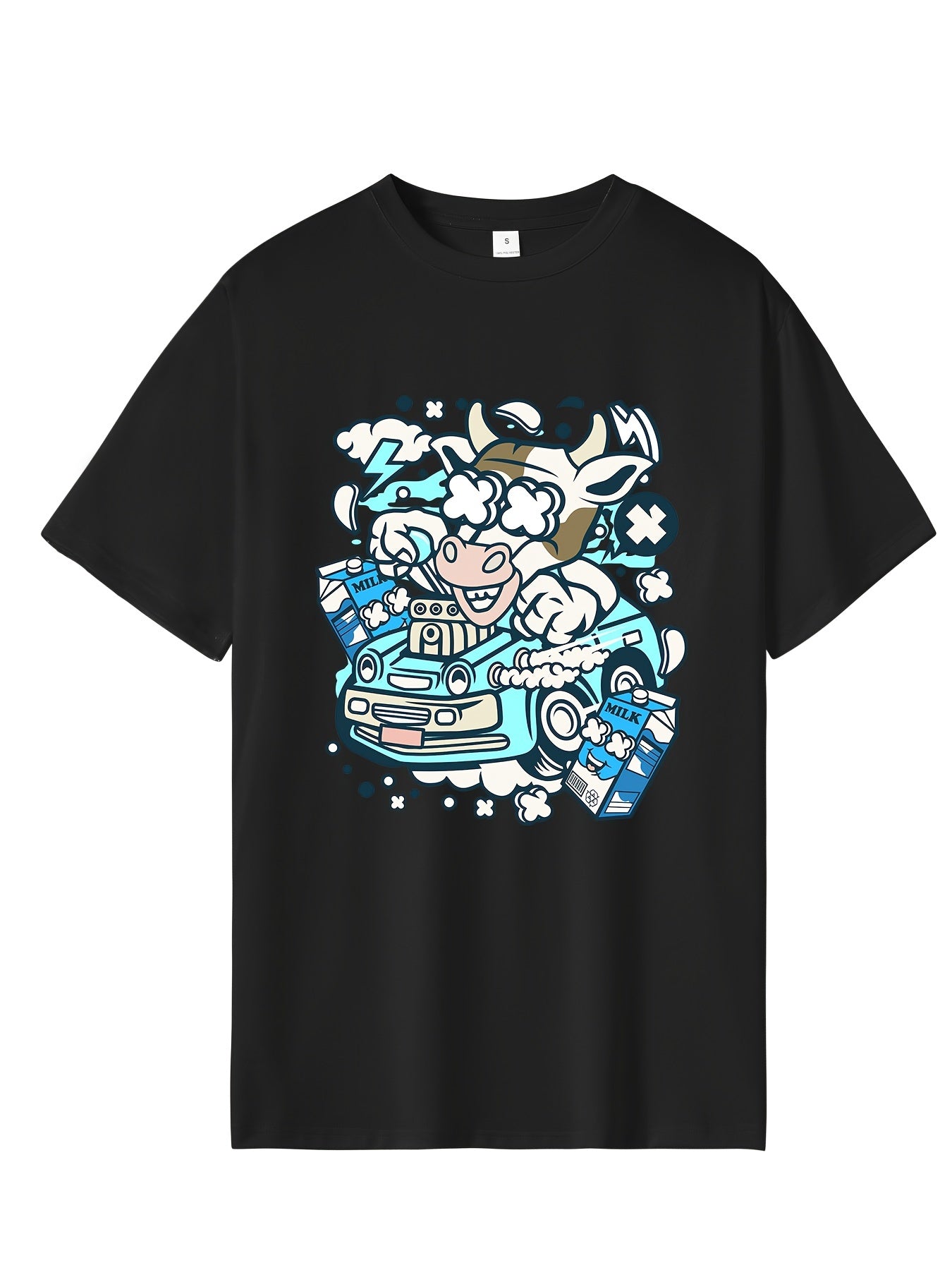 Men's Cartoon Hip Pop Print T-shirt