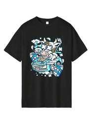 Men's Cartoon Hip Pop Print T-shirt